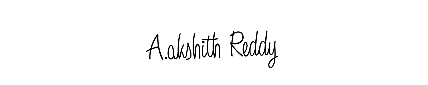 Design your own signature with our free online signature maker. With this signature software, you can create a handwritten (Angelique-Rose-font-FFP) signature for name A.akshith Reddy. A.akshith Reddy signature style 5 images and pictures png