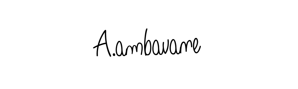 Make a beautiful signature design for name A.ambavane. With this signature (Angelique-Rose-font-FFP) style, you can create a handwritten signature for free. A.ambavane signature style 5 images and pictures png