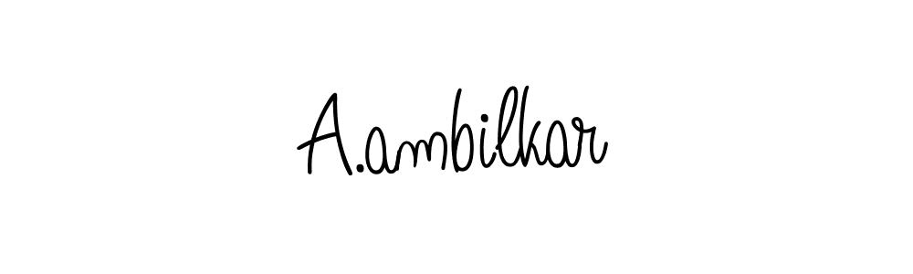 How to Draw A.ambilkar signature style? Angelique-Rose-font-FFP is a latest design signature styles for name A.ambilkar. A.ambilkar signature style 5 images and pictures png