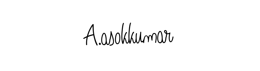 Use a signature maker to create a handwritten signature online. With this signature software, you can design (Angelique-Rose-font-FFP) your own signature for name A.asokkumar. A.asokkumar signature style 5 images and pictures png