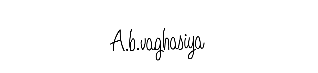 How to make A.b.vaghasiya signature? Angelique-Rose-font-FFP is a professional autograph style. Create handwritten signature for A.b.vaghasiya name. A.b.vaghasiya signature style 5 images and pictures png