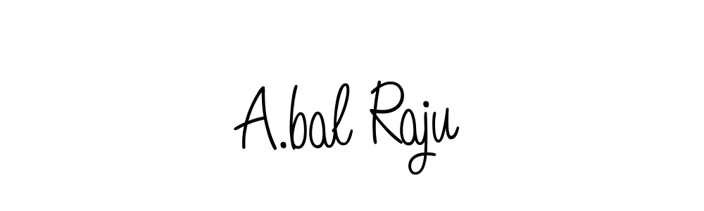 You should practise on your own different ways (Angelique-Rose-font-FFP) to write your name (A.bal Raju) in signature. don't let someone else do it for you. A.bal Raju signature style 5 images and pictures png