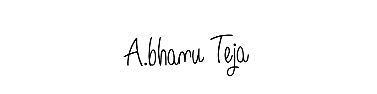 You should practise on your own different ways (Angelique-Rose-font-FFP) to write your name (A.bhanu Teja) in signature. don't let someone else do it for you. A.bhanu Teja signature style 5 images and pictures png