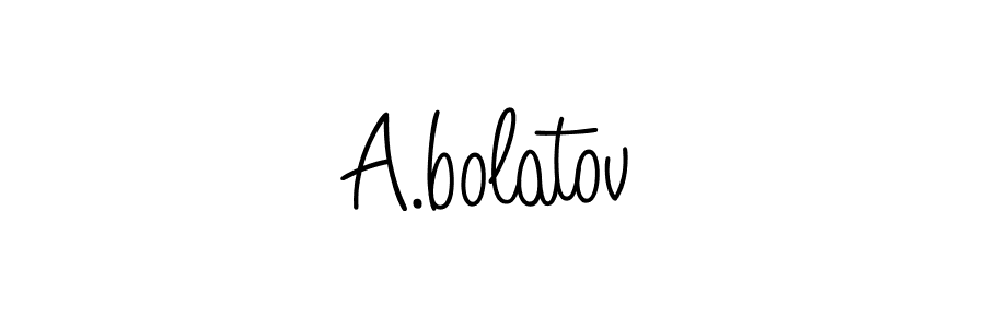 Also we have A.bolatov name is the best signature style. Create professional handwritten signature collection using Angelique-Rose-font-FFP autograph style. A.bolatov signature style 5 images and pictures png