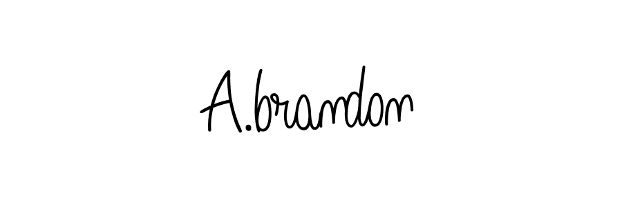 Make a beautiful signature design for name A.brandon. With this signature (Angelique-Rose-font-FFP) style, you can create a handwritten signature for free. A.brandon signature style 5 images and pictures png