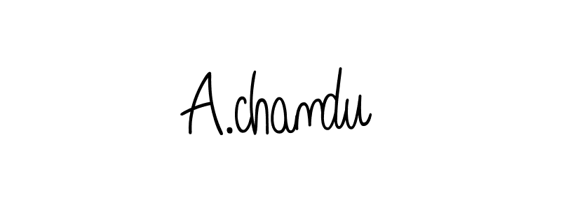 Use a signature maker to create a handwritten signature online. With this signature software, you can design (Angelique-Rose-font-FFP) your own signature for name A.chandu. A.chandu signature style 5 images and pictures png