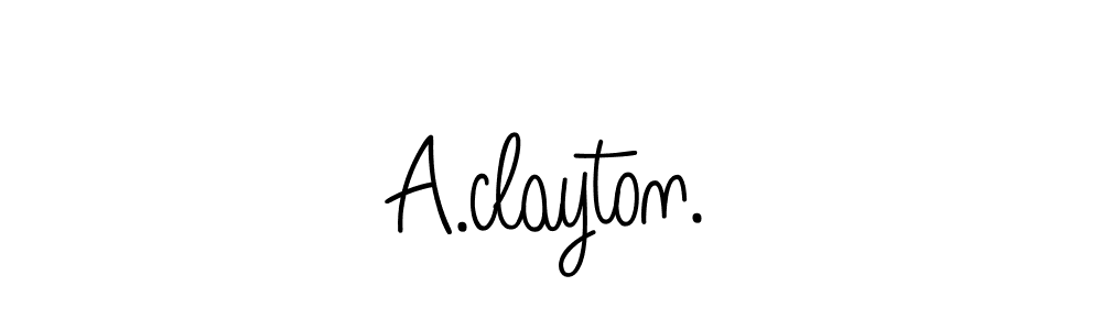 Use a signature maker to create a handwritten signature online. With this signature software, you can design (Angelique-Rose-font-FFP) your own signature for name A.clayton.. A.clayton. signature style 5 images and pictures png