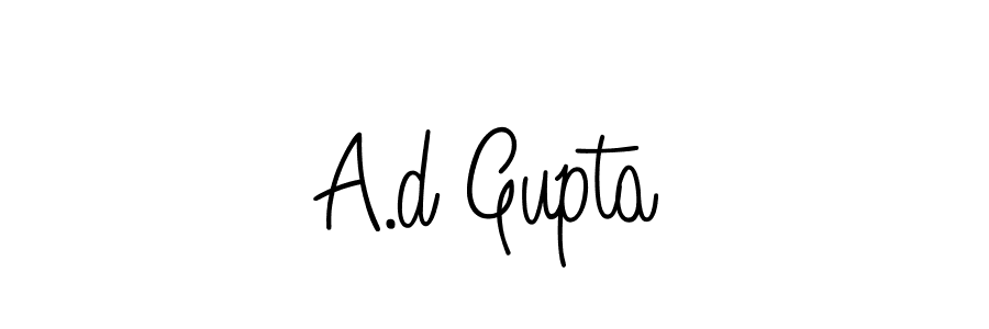 Make a beautiful signature design for name A.d Gupta. With this signature (Angelique-Rose-font-FFP) style, you can create a handwritten signature for free. A.d Gupta signature style 5 images and pictures png