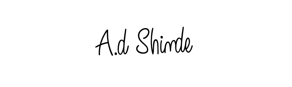 Create a beautiful signature design for name A.d Shinde. With this signature (Angelique-Rose-font-FFP) fonts, you can make a handwritten signature for free. A.d Shinde signature style 5 images and pictures png