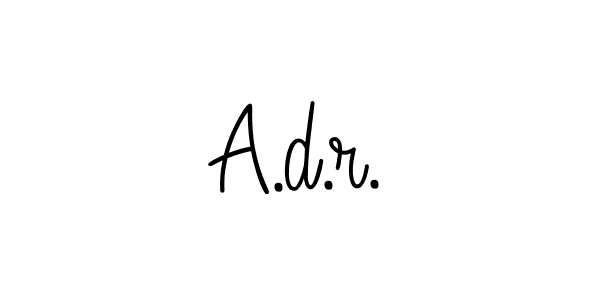 Use a signature maker to create a handwritten signature online. With this signature software, you can design (Angelique-Rose-font-FFP) your own signature for name A.d.r.. A.d.r. signature style 5 images and pictures png