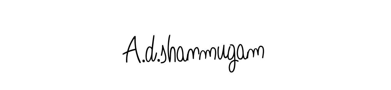 Use a signature maker to create a handwritten signature online. With this signature software, you can design (Angelique-Rose-font-FFP) your own signature for name A.d.shanmugam. A.d.shanmugam signature style 5 images and pictures png