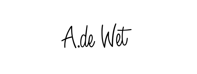 Make a beautiful signature design for name A.de Wet. Use this online signature maker to create a handwritten signature for free. A.de Wet signature style 5 images and pictures png