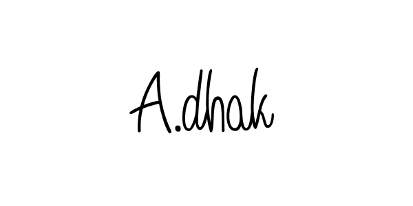 Create a beautiful signature design for name A.dhak. With this signature (Angelique-Rose-font-FFP) fonts, you can make a handwritten signature for free. A.dhak signature style 5 images and pictures png