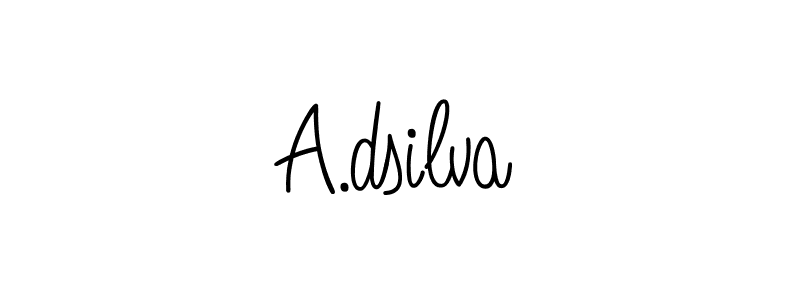 How to make A.dsilva name signature. Use Angelique-Rose-font-FFP style for creating short signs online. This is the latest handwritten sign. A.dsilva signature style 5 images and pictures png