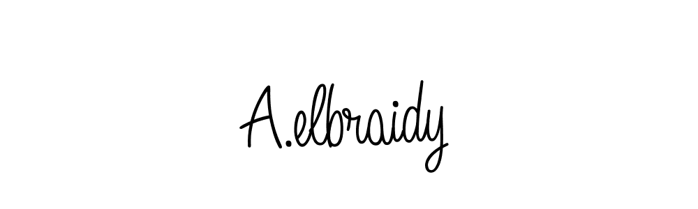 How to make A.elbraidy name signature. Use Angelique-Rose-font-FFP style for creating short signs online. This is the latest handwritten sign. A.elbraidy signature style 5 images and pictures png