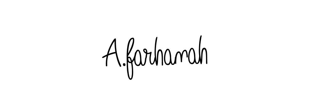 You should practise on your own different ways (Angelique-Rose-font-FFP) to write your name (A.farhanah) in signature. don't let someone else do it for you. A.farhanah signature style 5 images and pictures png