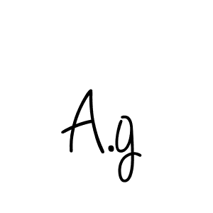 The best way (Angelique-Rose-font-FFP) to make a short signature is to pick only two or three words in your name. The name A.g include a total of six letters. For converting this name. A.g signature style 5 images and pictures png