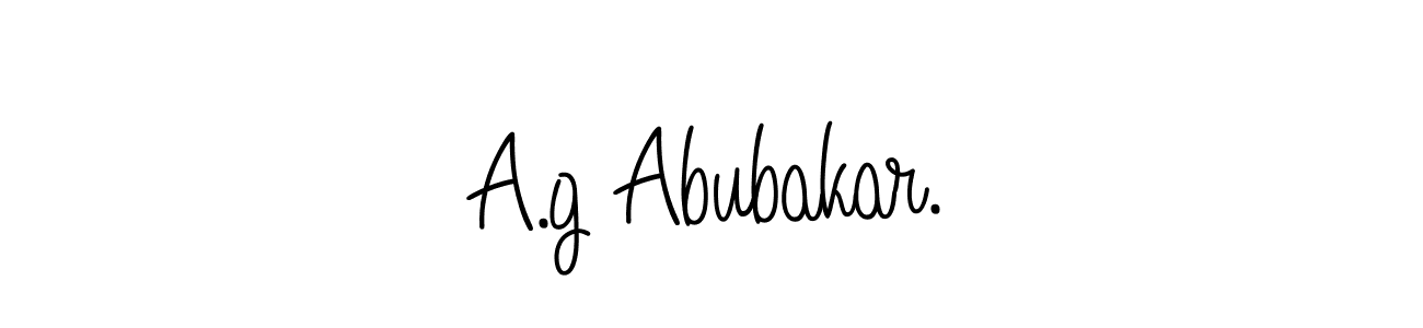 You should practise on your own different ways (Angelique-Rose-font-FFP) to write your name (A.g Abubakar.) in signature. don't let someone else do it for you. A.g Abubakar. signature style 5 images and pictures png