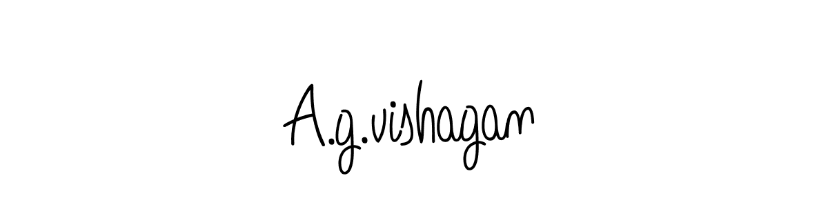 You should practise on your own different ways (Angelique-Rose-font-FFP) to write your name (A.g.vishagan) in signature. don't let someone else do it for you. A.g.vishagan signature style 5 images and pictures png