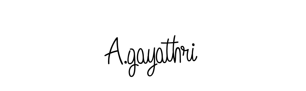 Make a beautiful signature design for name A.gayathri. With this signature (Angelique-Rose-font-FFP) style, you can create a handwritten signature for free. A.gayathri signature style 5 images and pictures png