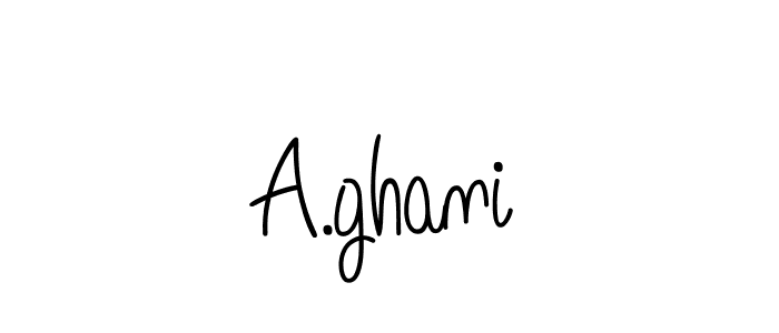 The best way (Angelique-Rose-font-FFP) to make a short signature is to pick only two or three words in your name. The name A.ghani include a total of six letters. For converting this name. A.ghani signature style 5 images and pictures png