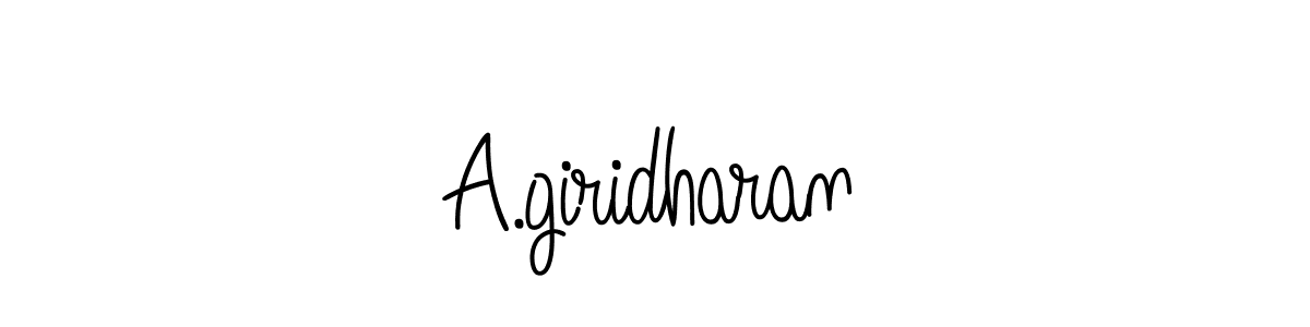 Also we have A.giridharan name is the best signature style. Create professional handwritten signature collection using Angelique-Rose-font-FFP autograph style. A.giridharan signature style 5 images and pictures png