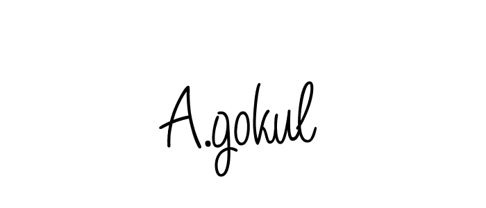 It looks lik you need a new signature style for name A.gokul. Design unique handwritten (Angelique-Rose-font-FFP) signature with our free signature maker in just a few clicks. A.gokul signature style 5 images and pictures png