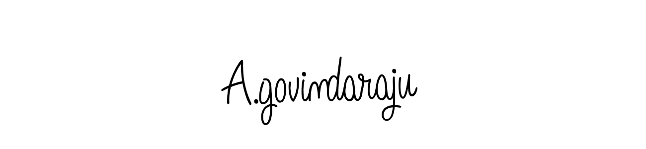 Design your own signature with our free online signature maker. With this signature software, you can create a handwritten (Angelique-Rose-font-FFP) signature for name A.govindaraju. A.govindaraju signature style 5 images and pictures png