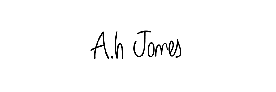 Design your own signature with our free online signature maker. With this signature software, you can create a handwritten (Angelique-Rose-font-FFP) signature for name A.h Jones. A.h Jones signature style 5 images and pictures png