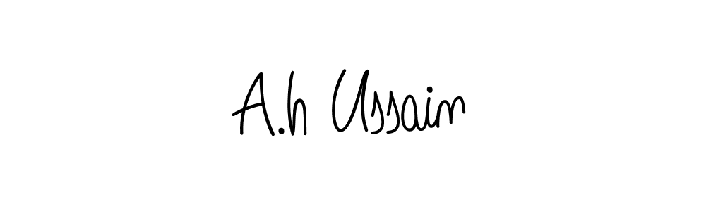 if you are searching for the best signature style for your name A.h Ussain. so please give up your signature search. here we have designed multiple signature styles  using Angelique-Rose-font-FFP. A.h Ussain signature style 5 images and pictures png