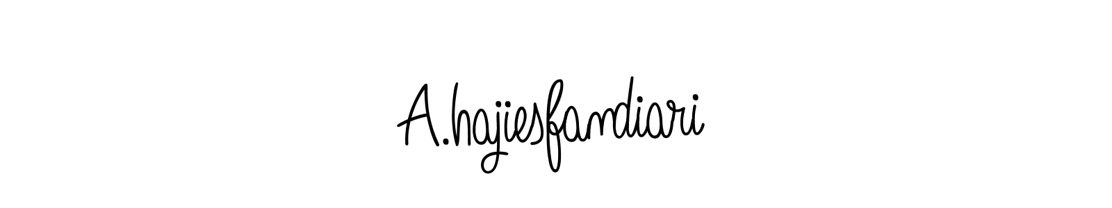 if you are searching for the best signature style for your name A.hajiesfandiari. so please give up your signature search. here we have designed multiple signature styles  using Angelique-Rose-font-FFP. A.hajiesfandiari signature style 5 images and pictures png