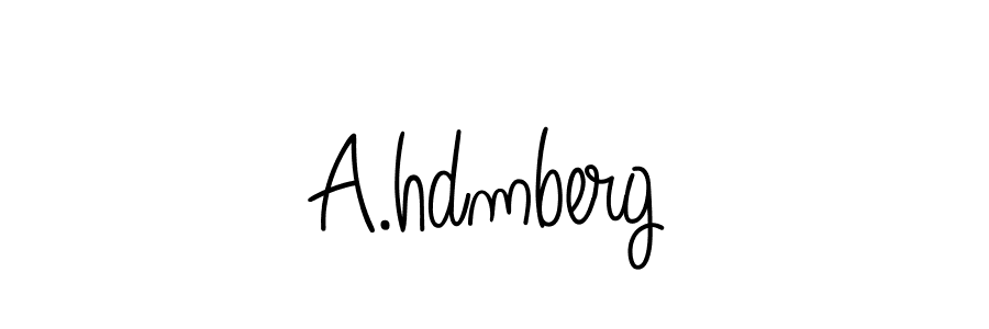 Also we have A.hdmberg name is the best signature style. Create professional handwritten signature collection using Angelique-Rose-font-FFP autograph style. A.hdmberg signature style 5 images and pictures png