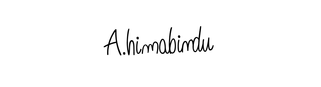 Use a signature maker to create a handwritten signature online. With this signature software, you can design (Angelique-Rose-font-FFP) your own signature for name A.himabindu. A.himabindu signature style 5 images and pictures png