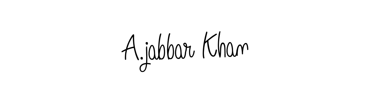 A.jabbar Khan stylish signature style. Best Handwritten Sign (Angelique-Rose-font-FFP) for my name. Handwritten Signature Collection Ideas for my name A.jabbar Khan. A.jabbar Khan signature style 5 images and pictures png