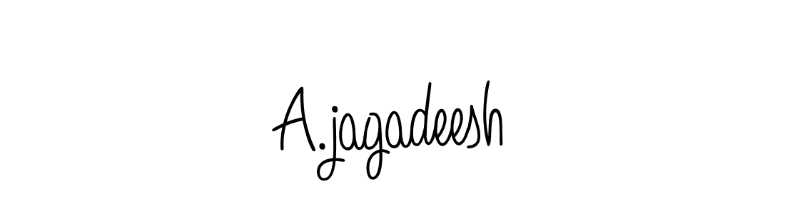 Design your own signature with our free online signature maker. With this signature software, you can create a handwritten (Angelique-Rose-font-FFP) signature for name A.jagadeesh. A.jagadeesh signature style 5 images and pictures png