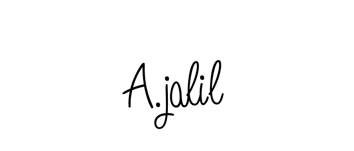if you are searching for the best signature style for your name A.jalil. so please give up your signature search. here we have designed multiple signature styles  using Angelique-Rose-font-FFP. A.jalil signature style 5 images and pictures png