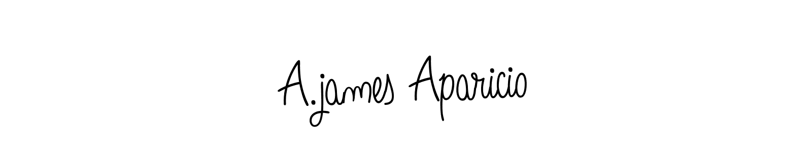 Create a beautiful signature design for name A.james Aparicio. With this signature (Angelique-Rose-font-FFP) fonts, you can make a handwritten signature for free. A.james Aparicio signature style 5 images and pictures png