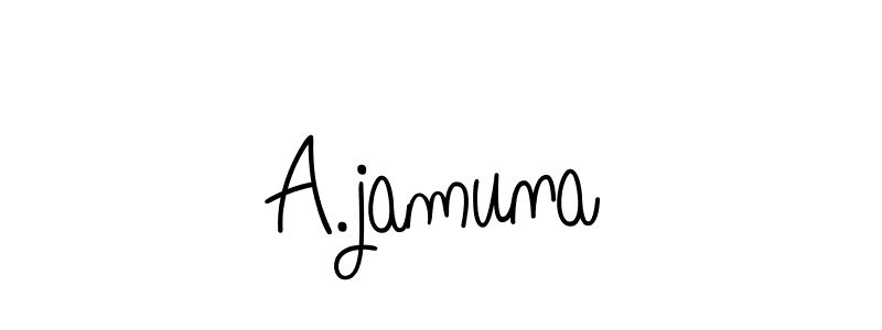 Also You can easily find your signature by using the search form. We will create A.jamuna name handwritten signature images for you free of cost using Angelique-Rose-font-FFP sign style. A.jamuna signature style 5 images and pictures png