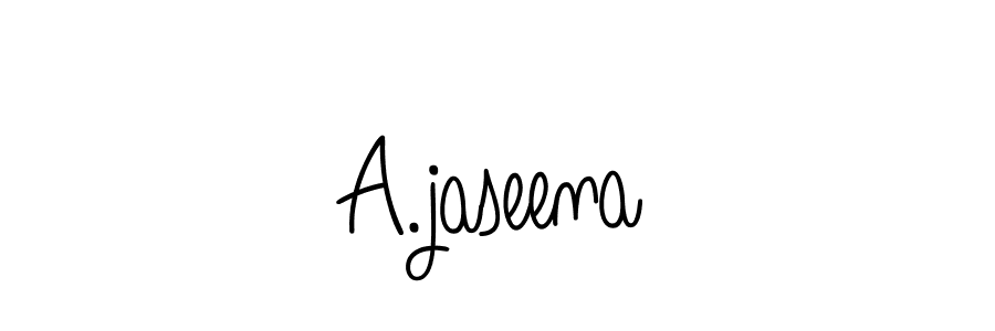 Create a beautiful signature design for name A.jaseena. With this signature (Angelique-Rose-font-FFP) fonts, you can make a handwritten signature for free. A.jaseena signature style 5 images and pictures png