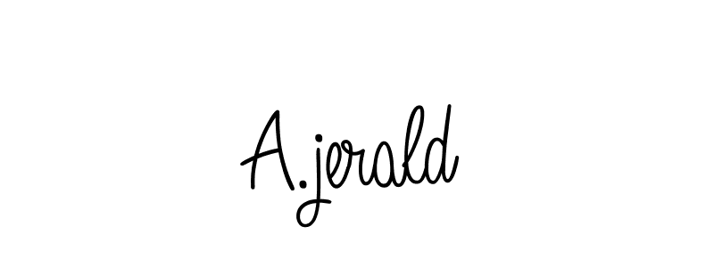 Make a beautiful signature design for name A.jerald. With this signature (Angelique-Rose-font-FFP) style, you can create a handwritten signature for free. A.jerald signature style 5 images and pictures png