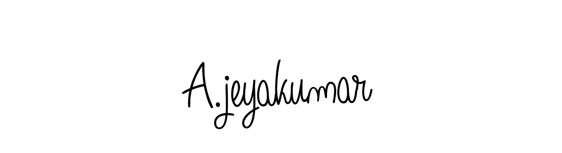 How to make A.jeyakumar name signature. Use Angelique-Rose-font-FFP style for creating short signs online. This is the latest handwritten sign. A.jeyakumar signature style 5 images and pictures png