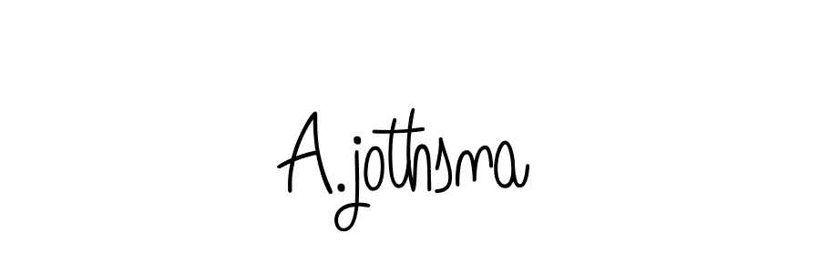 Design your own signature with our free online signature maker. With this signature software, you can create a handwritten (Angelique-Rose-font-FFP) signature for name A.jothsna. A.jothsna signature style 5 images and pictures png