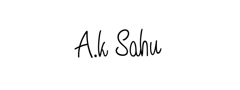 Design your own signature with our free online signature maker. With this signature software, you can create a handwritten (Angelique-Rose-font-FFP) signature for name A.k Sahu. A.k Sahu signature style 5 images and pictures png