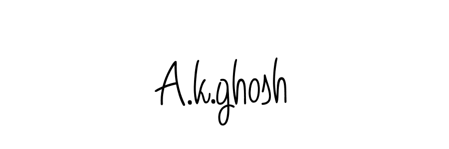 Make a beautiful signature design for name A.k.ghosh. With this signature (Angelique-Rose-font-FFP) style, you can create a handwritten signature for free. A.k.ghosh signature style 5 images and pictures png