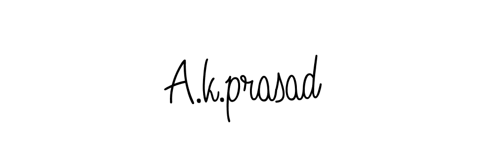 Use a signature maker to create a handwritten signature online. With this signature software, you can design (Angelique-Rose-font-FFP) your own signature for name A.k.prasad. A.k.prasad signature style 5 images and pictures png