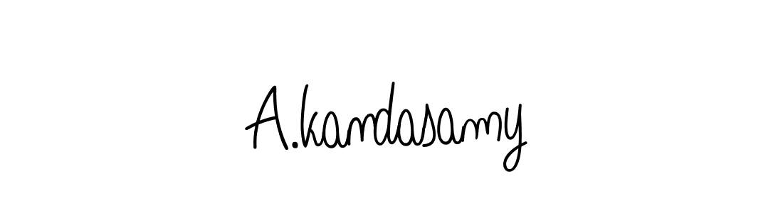 How to make A.kandasamy name signature. Use Angelique-Rose-font-FFP style for creating short signs online. This is the latest handwritten sign. A.kandasamy signature style 5 images and pictures png