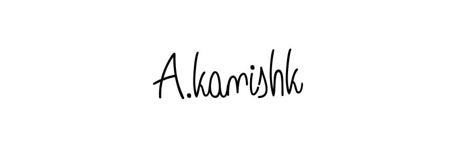 Use a signature maker to create a handwritten signature online. With this signature software, you can design (Angelique-Rose-font-FFP) your own signature for name A.kanishk. A.kanishk signature style 5 images and pictures png