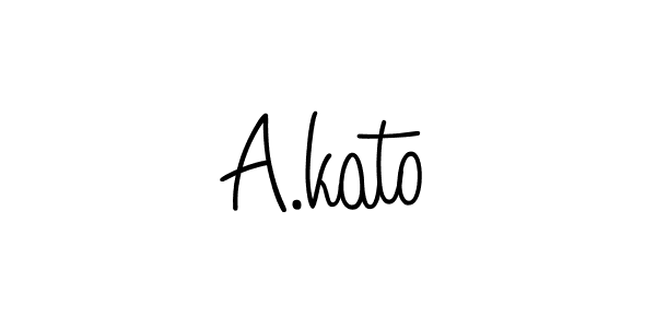 Once you've used our free online signature maker to create your best signature Angelique-Rose-font-FFP style, it's time to enjoy all of the benefits that A.kato name signing documents. A.kato signature style 5 images and pictures png