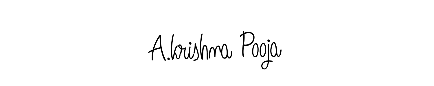 Make a beautiful signature design for name A.krishna Pooja. Use this online signature maker to create a handwritten signature for free. A.krishna Pooja signature style 5 images and pictures png