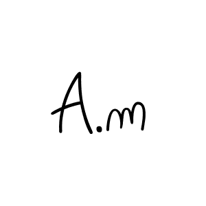 How to make A.m signature? Angelique-Rose-font-FFP is a professional autograph style. Create handwritten signature for A.m name. A.m signature style 5 images and pictures png